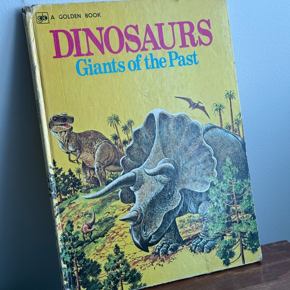 Vintage Dinosaurs Giants of The Past Vintage Children’s c1974 Picture Book
